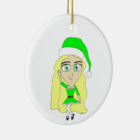 Kerstmis chibi keramisch ornament (Rechts)