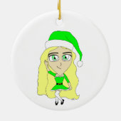 Kerstmis chibi keramisch ornament (Achterkant)