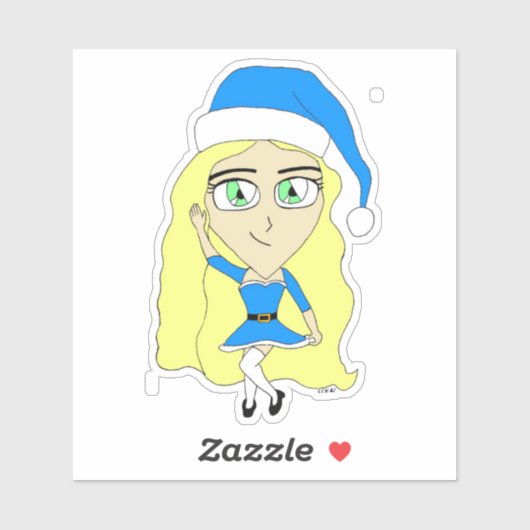 Kerstmis chibi sticker (Vel)