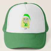 Kerstmis chibi trucker pet (Voorkant)