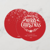 Kerstmis Chic Sneeuwvlokken Elegant Modern Feestdagenkaart (Voorkant / Achterkant)