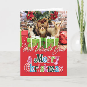 Kerstmis - Chihuahua - Blauw - Kostbaar - Yogi Feestdagen Kaart