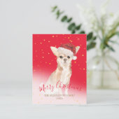 Kerstmis: Chihuahua Dog Gold Red Seizoensgebonden  (Staand voorkant)