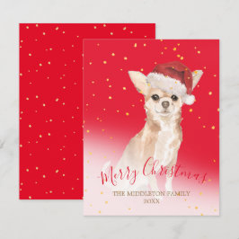 Kerstmis: Chihuahua Dog Gold Red Seizoensgebonden