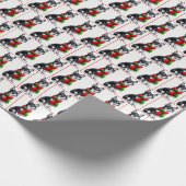Kerstmis Chihuahua met wintersjaal Cadeaupapier (Hoek)