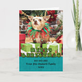 Kerstmis - Chihuahua - Miles Feestdagen Kaart (Voorkant)