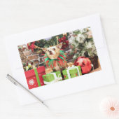 Kerstmis - Chihuahua - Miles Rechthoekige Sticker (Envelop)