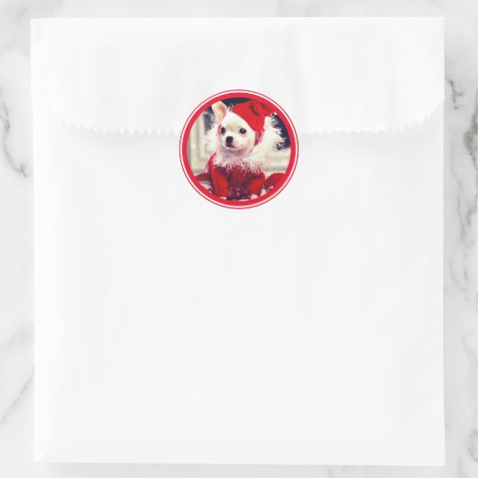 KERSTMIS CHIHUAHUA STICKER ENVELOP SEAL (Tas)