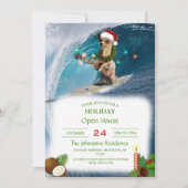 Kerstmis Chihuahua Surfing Kaart (Voorkant)