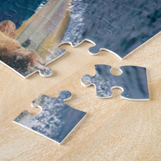 Kerstmis Chihuahua Surfing Legpuzzel (Zijkant)