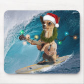 Kerstmis Chihuahua Surfing Muismat (Voorkant)