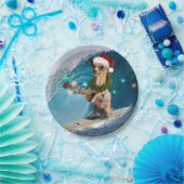 Kerstmis Chihuahua Surfing Papieren Bordje (Feest)