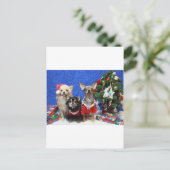 Kerstmis Chihuahuas Feestdagenkaart (Staand voorkant)