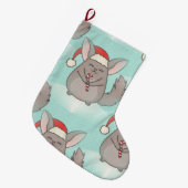 Kerstmis Chinchillas Kerstkous Grote Kerstsok (Voorkant (Hangend))