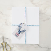 Kerstmis Chinoiserie Herten Cadeaulabel (Met Touw)