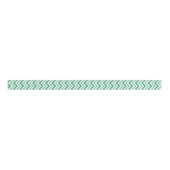 Kerstmis Chique Groen & Wit Zig-Zag Streep Grosgrain Lint (Voorkant)