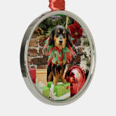 Kerstmis - Chiweenie - Titus Metalen Ornament (Rechts)