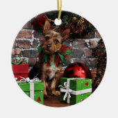 Kerstmis - Chorkie - Toby Keramisch Ornament (Voorkant)