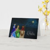 Kerstmis, Christelijk, Drie Koningen/Wijzen Kaart (Gele Bloem)