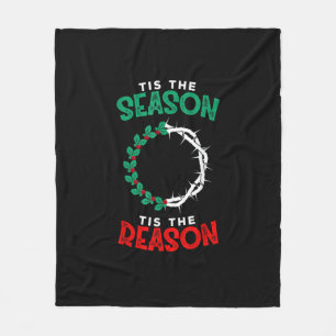 Kerstmis Christelijk - Het Is Het Seizoen Fleece Deken