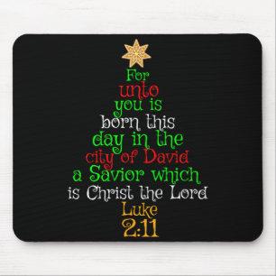 Kerstmis Christelijk T-shirt Onto U Is Geboren Een Muismat