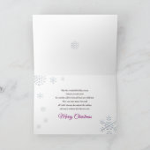 Kerstmis, Christelijk/Verse, Paarse Ornamenten/sne Kaart (Binnen)
