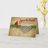 Kerstmis, Christelijk, Vreugde voor de Wereld, Kar Kaart (Gele Bloem)