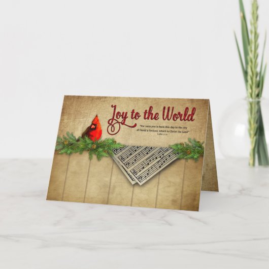 Kerstmis, Christelijk, Vreugde voor de Wereld, Kar Kaart (Voorkant)