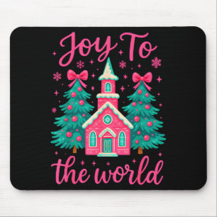 Kerstmis Christelijke Kerststal Joy To The Worl Muismat