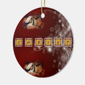 Kerstmis Cirkel Ornament, Christus Keramisch Ornament (Links)