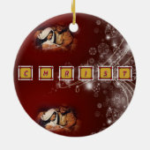 Kerstmis Cirkel Ornament, Christus Keramisch Ornament (Achterkant)