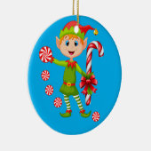 Kerstmis Cirkel Ornament, Elf Keramisch Ornament (Rechts)