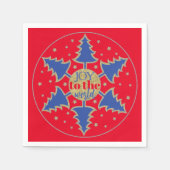 Kerstmis Cirkel van Bomen Servet (Voorkant)