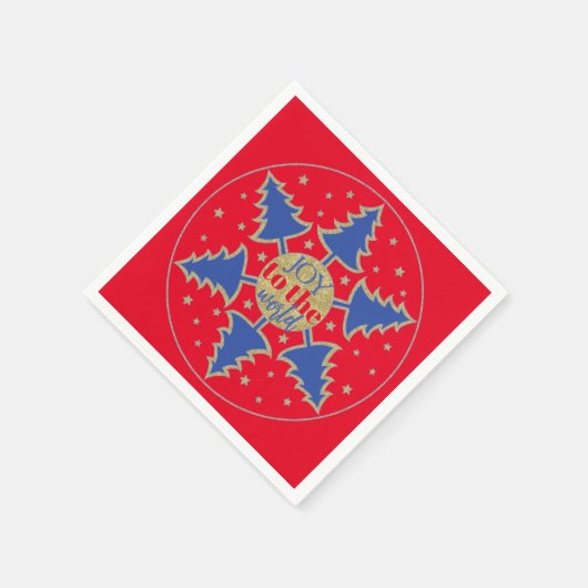 Kerstmis Cirkel van Bomen Servet (Hoek)