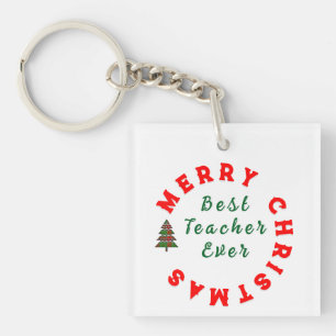 Kerstmis Citaat Typografie voor Lerarendag Sleutelhanger