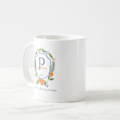 Kerstmis Citrus Botanische Bloemen | Vakantie foto Koffiemok (Voorkant links)