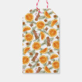 Kerstmis Citrus Spice Classic Vakantie Cadeaulabel (Achterkant)
