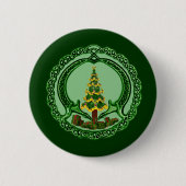 Kerstmis Claddagh Ronde Button 5,7 Cm (Voorkant)