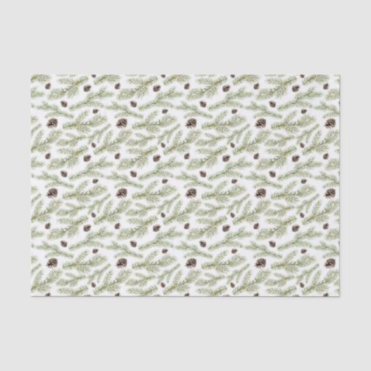 Kerstmis | Classic Pinecone Pattern Tissuepapier (Voorkant)