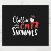 Kerstmis CMT, CMT-kerst medische Sparkling Wijnetiket (Enkel label)