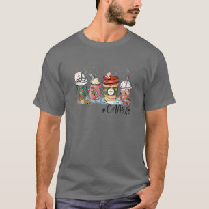 Kerstmis CNA Life Nurse Coffee Latte Hot Cocoa Nu T-shirt