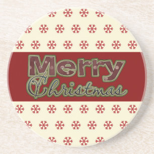 Kerstmis Coaster Collectie Zandsteen Onderzetter