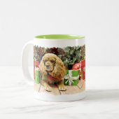 Kerstmis - Cockalier - Suzy Tweekleurige Koffiemok (Voorkant links)