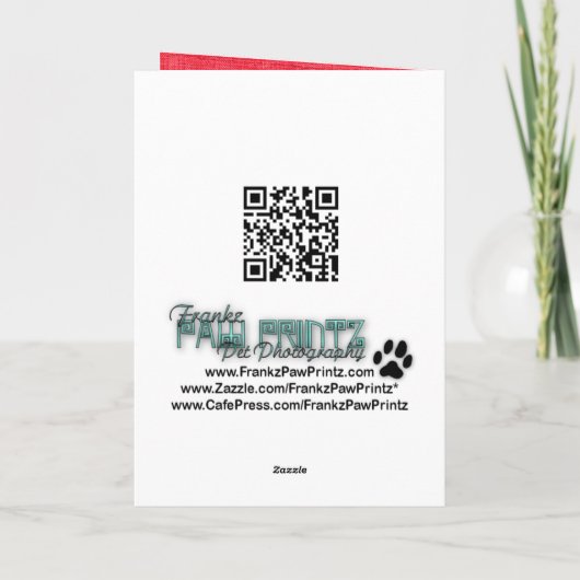 Kerstmis - Cockapoo - Baxter Feestdagen Kaart (Achterkant)