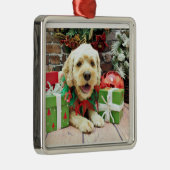 Kerstmis - Cockapoo - Cooper Metalen Ornament (Rechts)