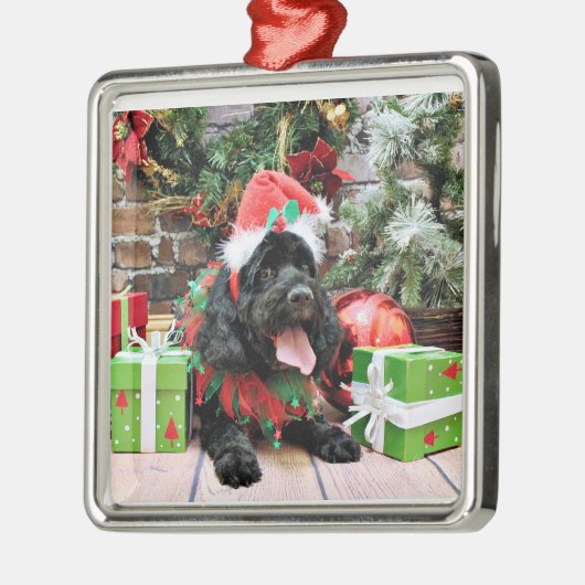 Kerstmis - Cockapoo - Jack Metalen Ornament (Links)