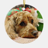 Kerstmis - Cockapoo - Odie Keramisch Ornament (Voorkant)