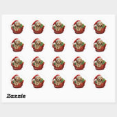 Kerstmis Cockapoo Puppy Sticker (Vel)