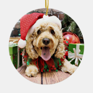 Kerstmis - Cockapoo - Sadie Keramisch Ornament