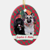 Kerstmis - Cockapoo Sophie - Reba Shepherd Keramisch Ornament (Achterkant)